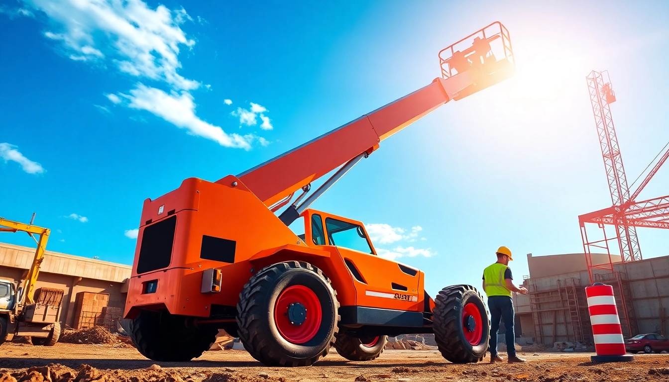 Efficient telehandler rental on construction site lifting heavy loads with precision and safety in UK setting.