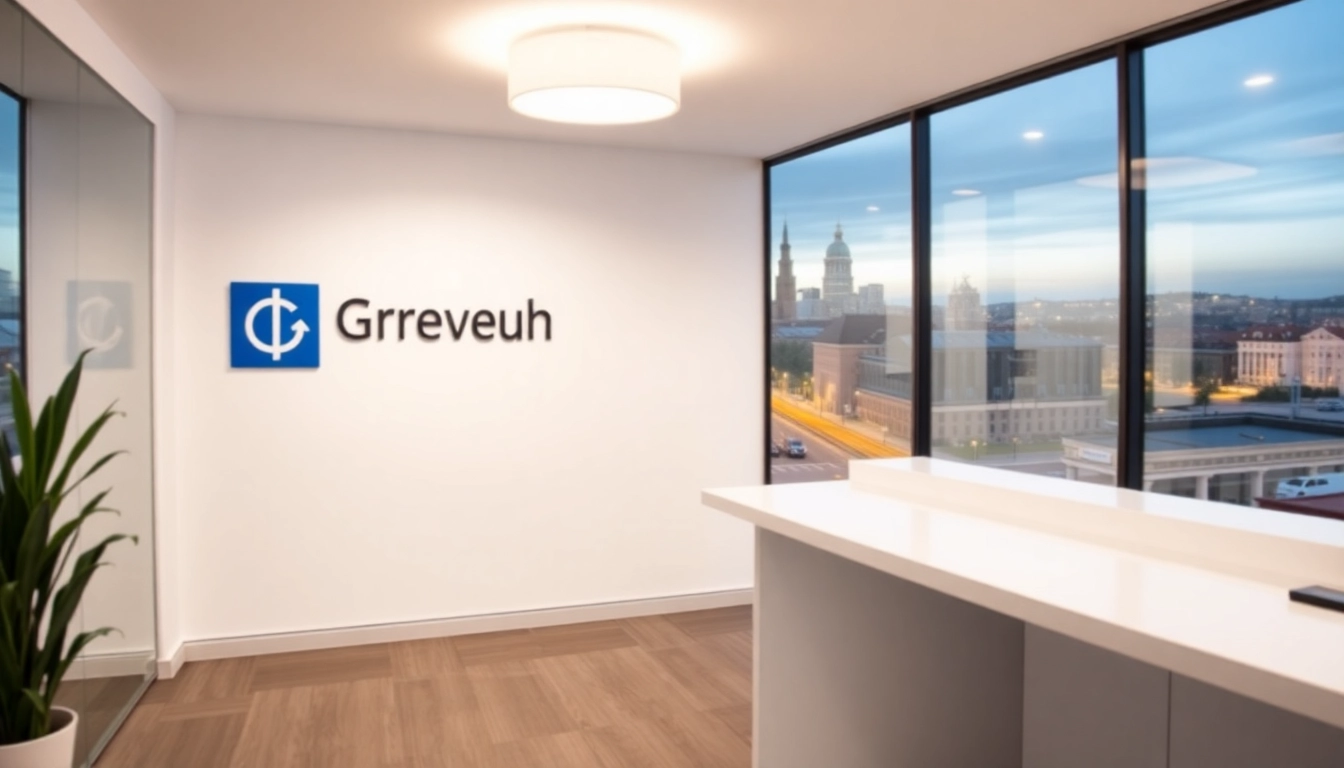 Experienced Immobilien Grevenbroich agent presenting property details in a well-lit, inviting office environment, emphasizing local market knowledge and professionalism.