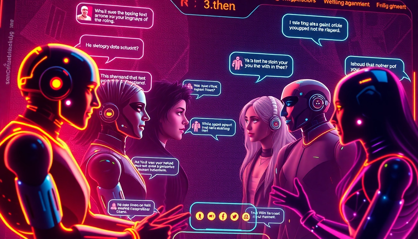 Spicy AI Chat interface with realistic AI characters engaging in intimate conversations, creating an immersive experience for users sharing visual content.