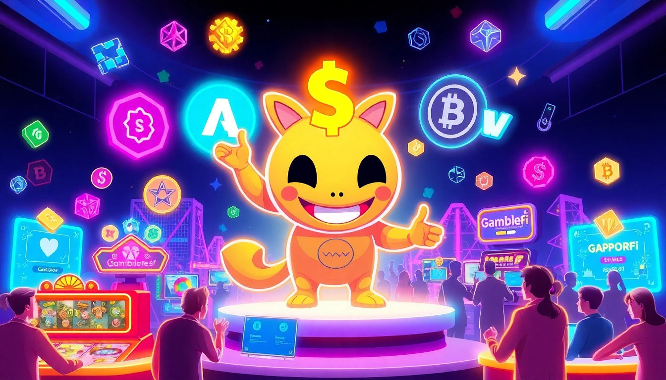 The APORK Token community actively engaging in GambleFi games and social sharing in a vibrant