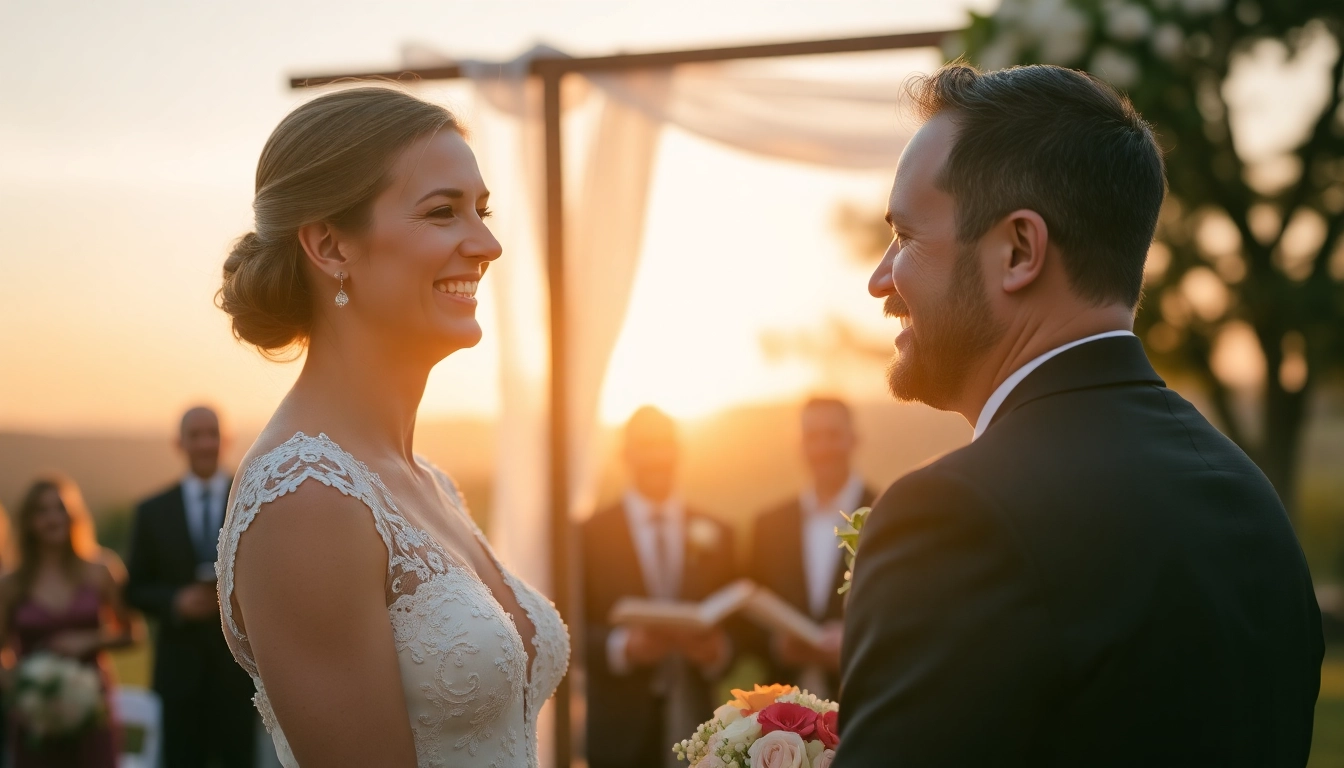 Trusted eskuvo fotos captures beautiful candid moment of joyful bride and groom outdoors