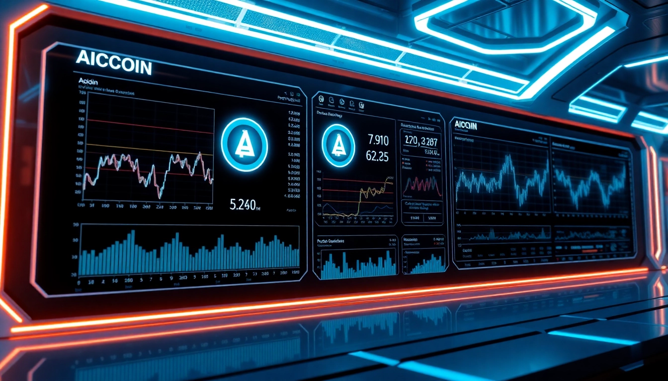 Aicoin cryptocurrency analytics platform with real-time market charts and digital trends