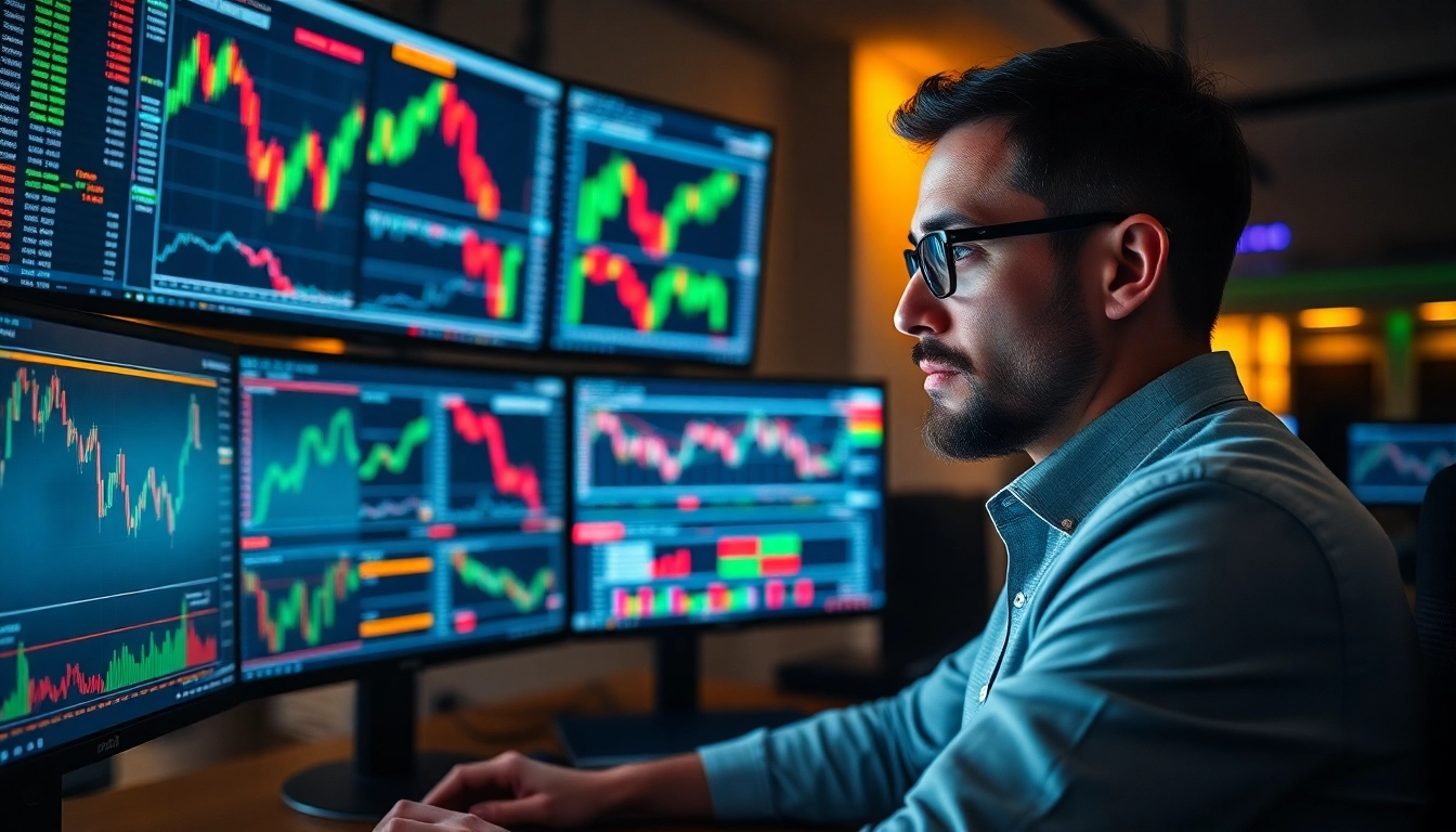 Trading view interface displaying real-time market charts and analysis tools for traders and